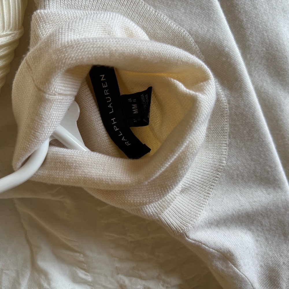 Ralph Lauren cashmere Ivory Cowl Neck Knit Sweater